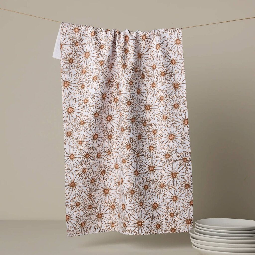 Daisy Trail Geometry Tea Towel