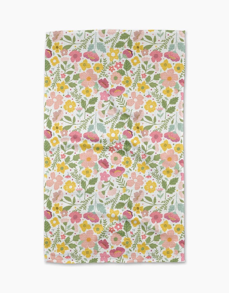 Blooming Days Geometry Tea Towel