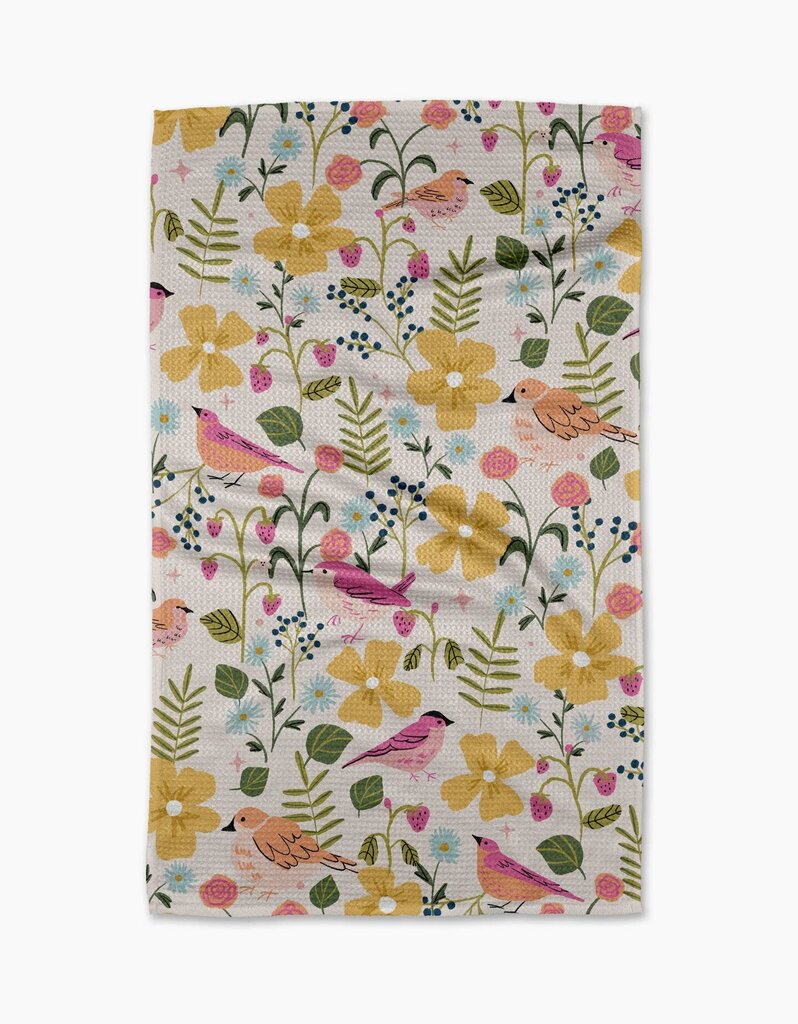 Summer SongbirdsGeometry Tea Towel