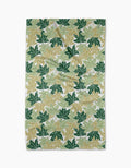 Maple Leaves Geometry Tea Towel
