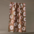 Brushed Bouquet Brown Geometry Tea Towel