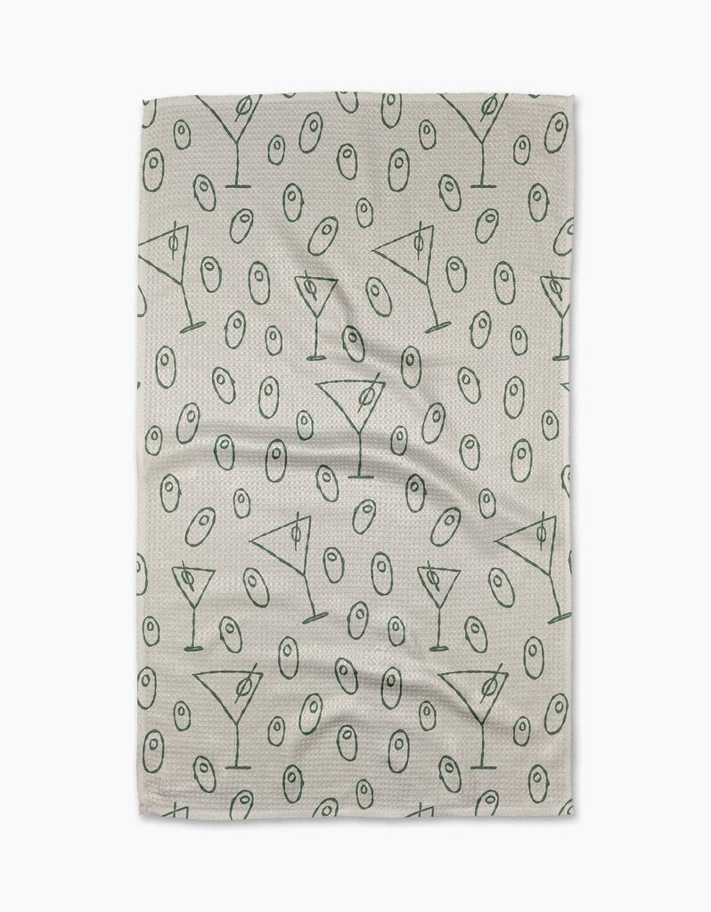 Dirty Martini Geometry Tea Towel