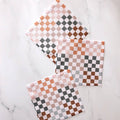 Autumn Checkers Geometry Dishcloth Set