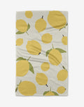 Sunny Lemons Geometry Tea Towel