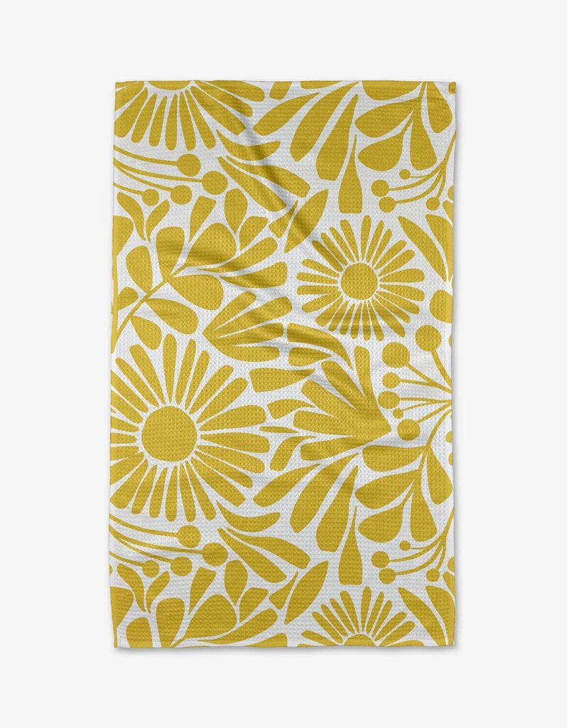 Sunlit Blooms Geometry Tea Towel