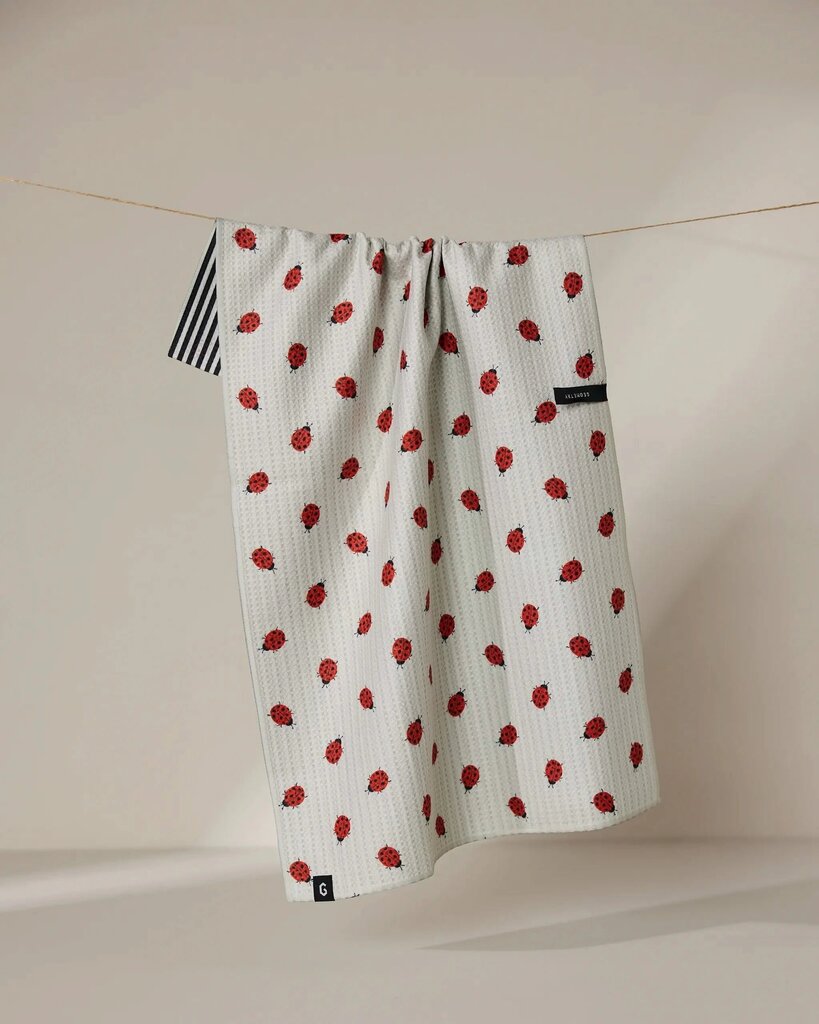 Lady Double Sided Geometry Tea Towel