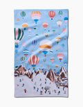 Hot Air Balloons Geometry Tea Towel
