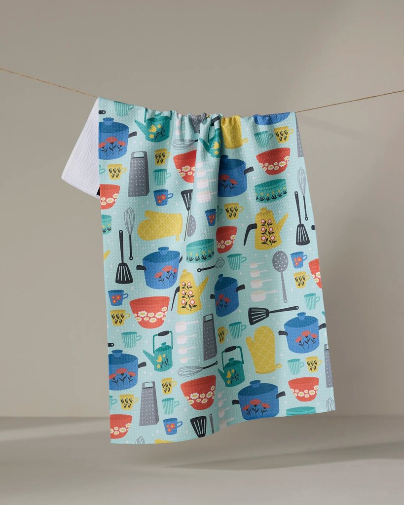 Juicebox Retro Geometry Tea Towel