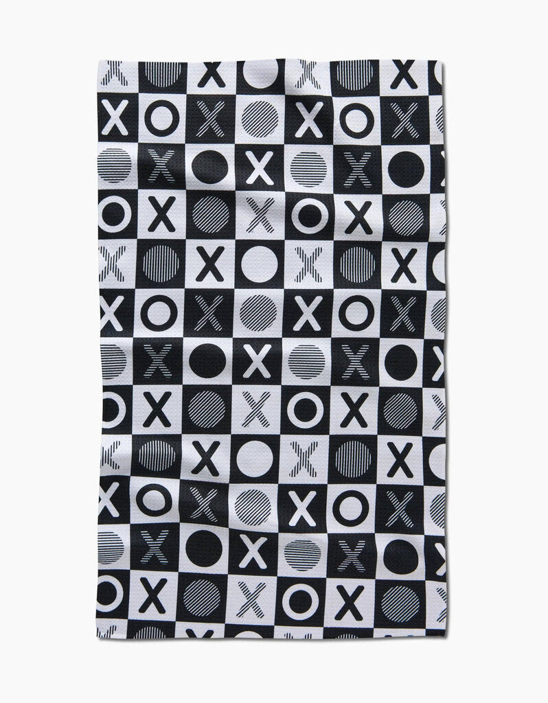 Checkered XOXO Geometry Tea Towel