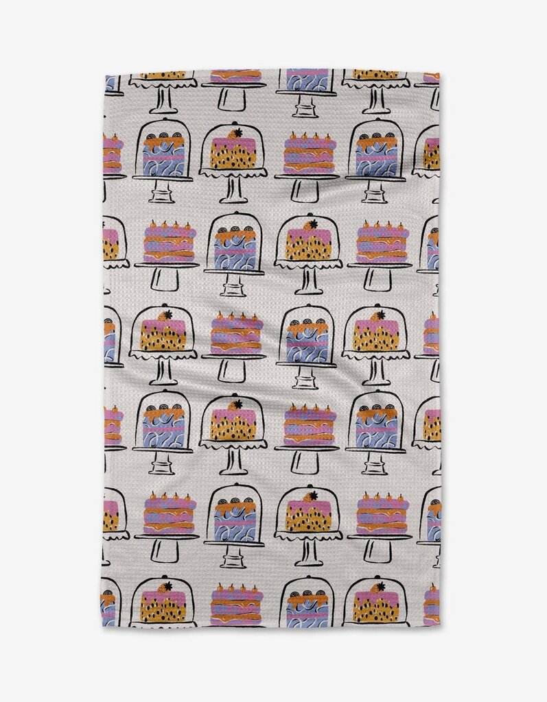 Cakes In The Window Geometry Tea Towel