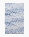 Happy Hanukkah White Luxe Geometry Hand Towel