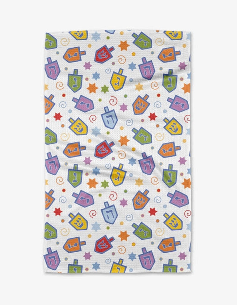 Dreidel Dreidel Dreidel Geometry Tea Towel