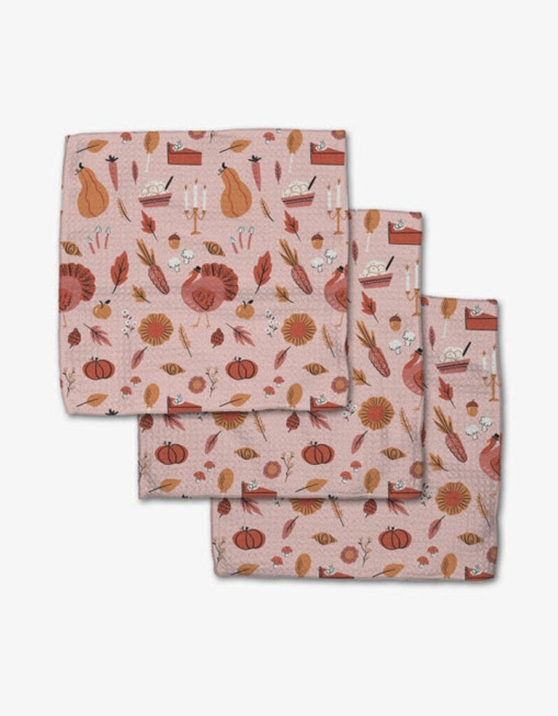 Turkey Day Geometry Dishcloth Set
