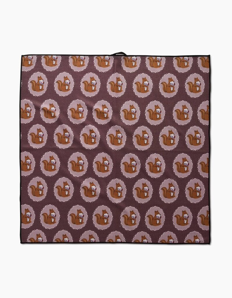 Squirrels Brown Geometry PAW Towel