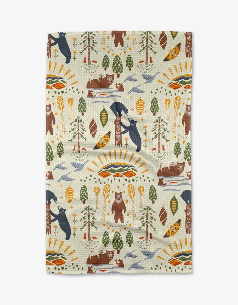 Mama Bear Geometry Tea Towel