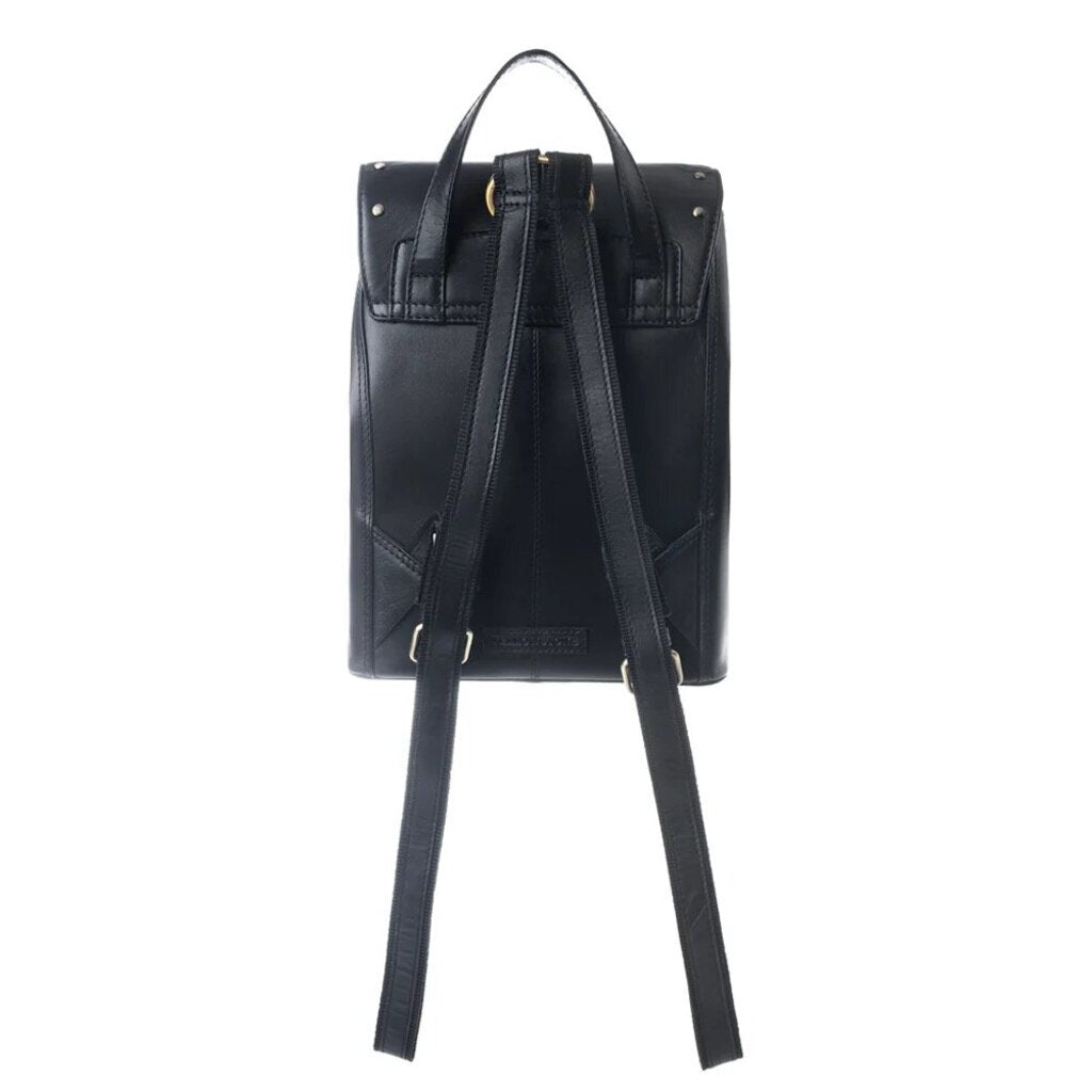 Yellowstone Longhorn Ash Studded Leather Backpack Black S-14001