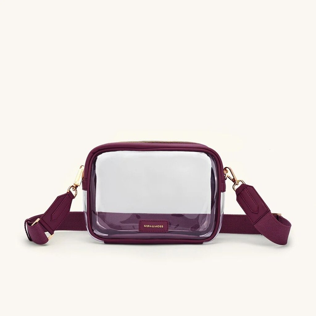 Mira & Moss Cleo Clear Myra Bag Plum MM-00093