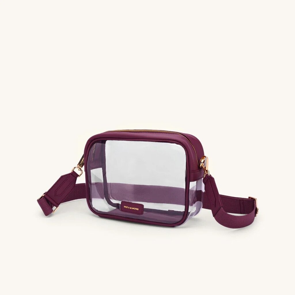 Mira & Moss Cleo Clear Myra Bag Plum MM-00093