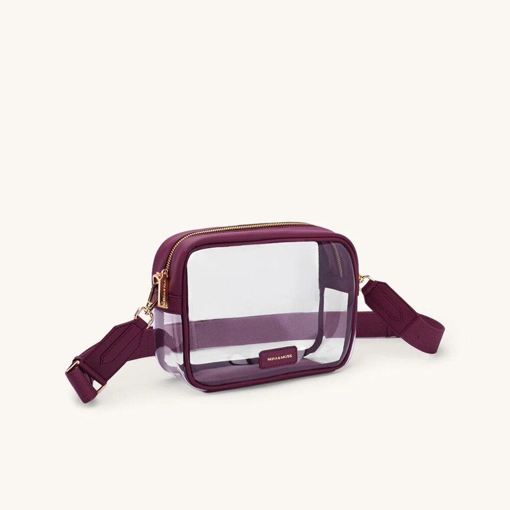 Mira & Moss Cleo Clear Myra Bag Plum MM-00093