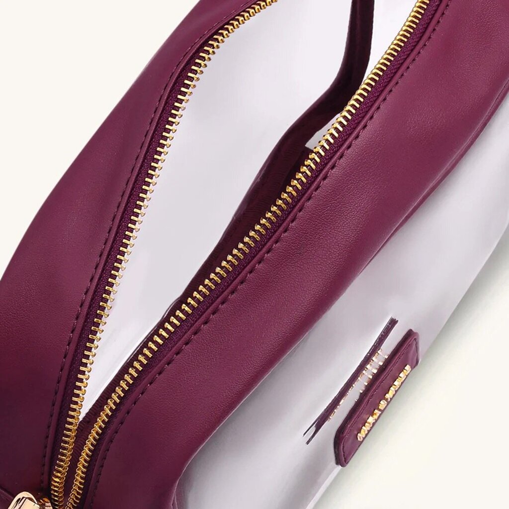 Mira & Moss Cleo Clear Myra Bag Plum MM-00093