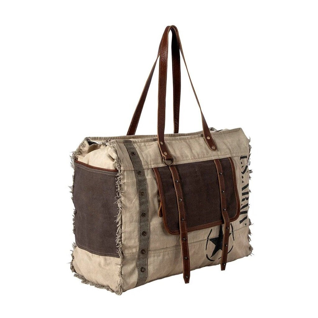 Army Motif Weekender Myra Bag S-8054