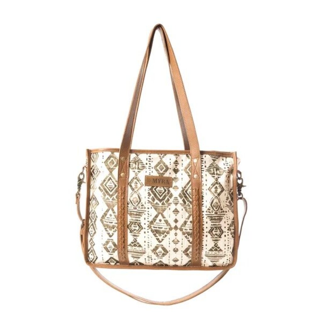 Mesa Flight Myra Tote Bag In BROWN & GRAY S-10901