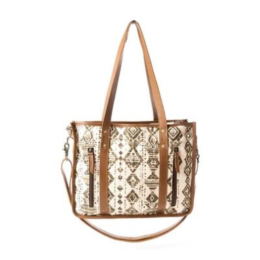 Mesa Flight Myra Tote Bag In BROWN & GRAY S-10901