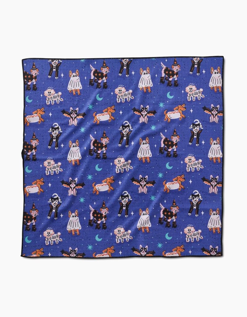 Halloween Hounds Geometry Dog Towel