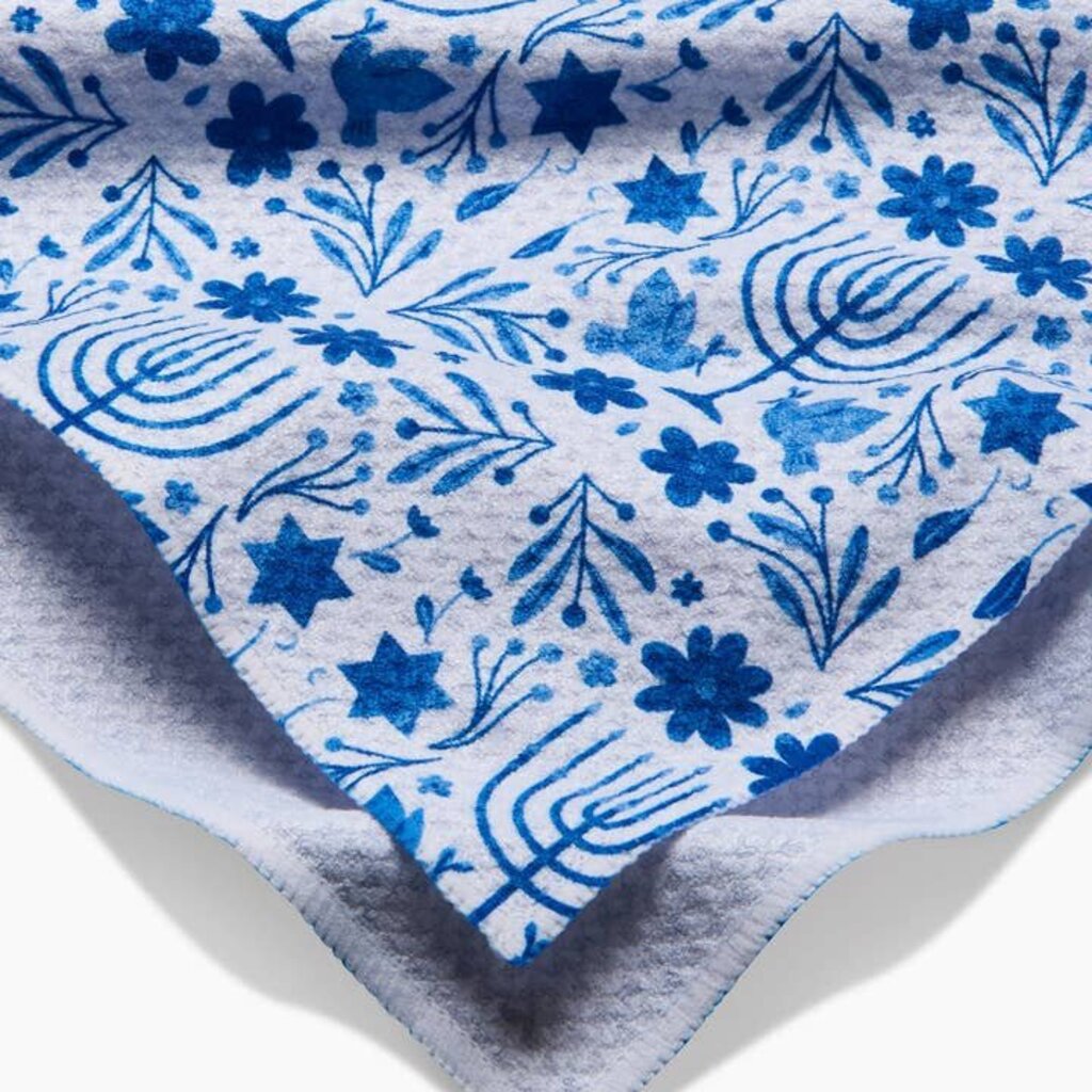 Hanukkah Geometry Tea Towel
