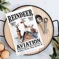 Reindeer Aviation Flying Tea Towel TT-5176