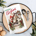Merry Christmas Santa Riding Horse Tea Towel TT-12243