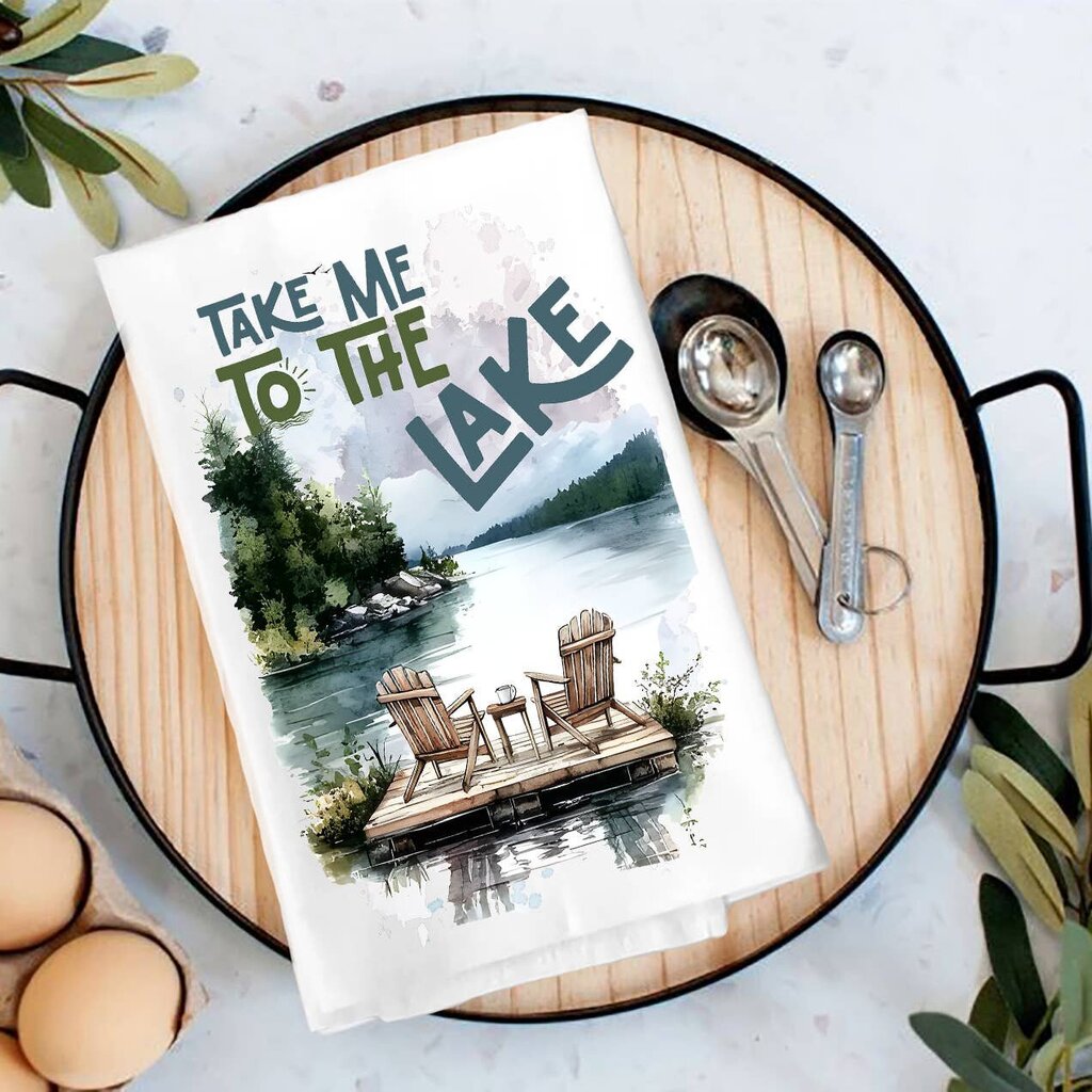 Take Me To The Lake Flour Sack Tea Towel TT-2807