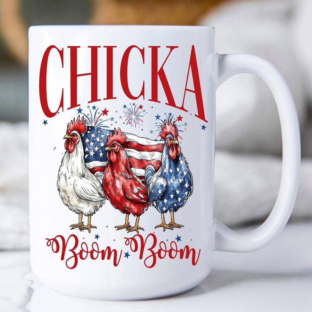 Patriotic Chicka Boom Boom 15 oz MUG-5117