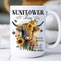 Highland Cow Sunflower Farm 15 oz MUG-1604
