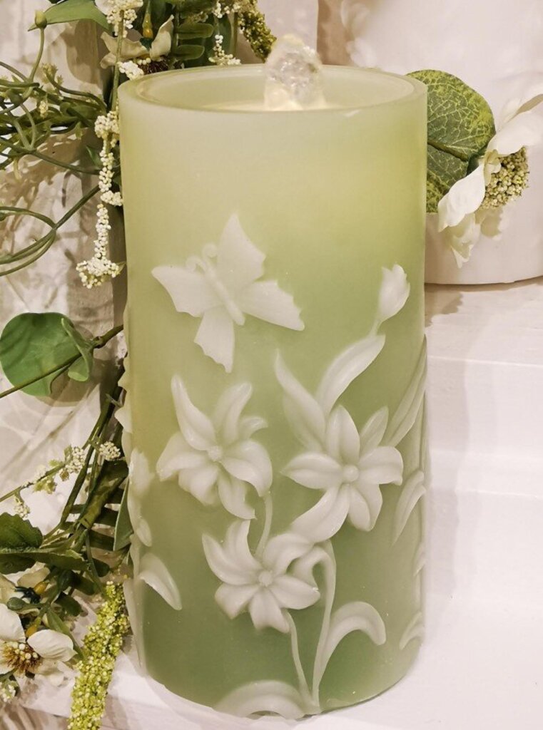 Lily Fountain Candle GREEN LC3258 GRN