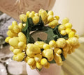 .75" Mini Berry Taper Candle Ring CR100S YEL