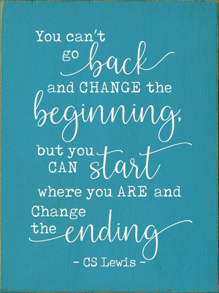 You Can't Go Back Sign 9258 Old Turquoise 9X12