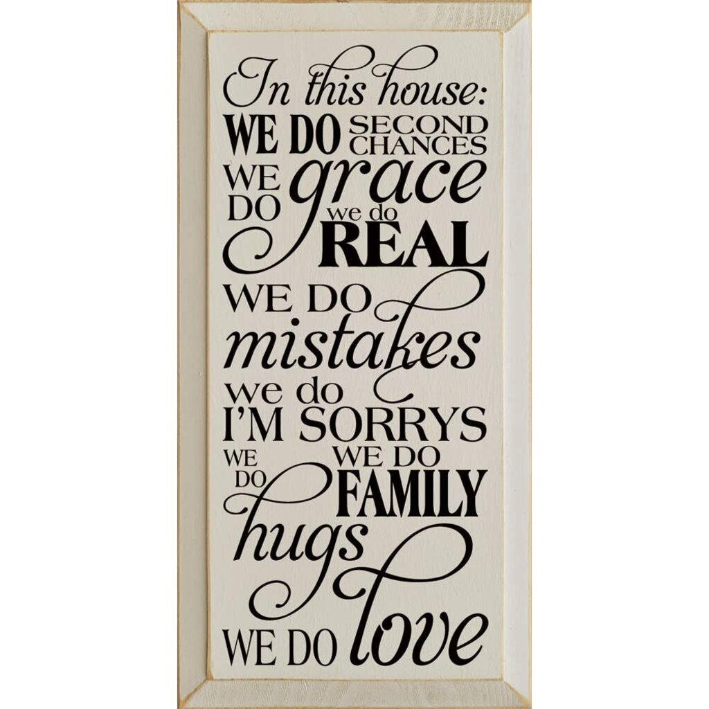 In this house Sign 9X18 IVORY 4823