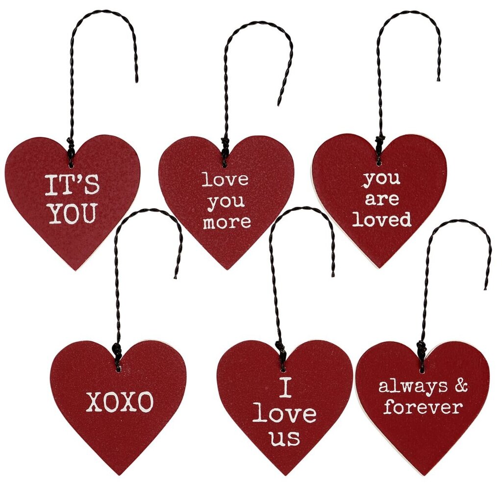 Red Wood Valentines Ornament 117077 PBK