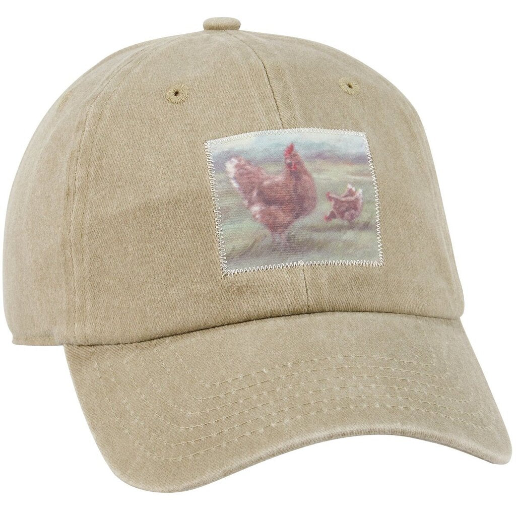 Stonewashed Tan Chicken Baseball Cap 118035