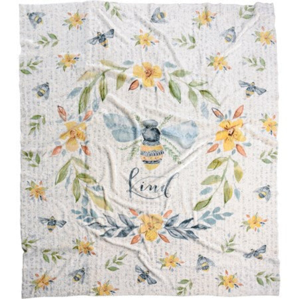 Bee Floral Throw Blanket 50X60 109746