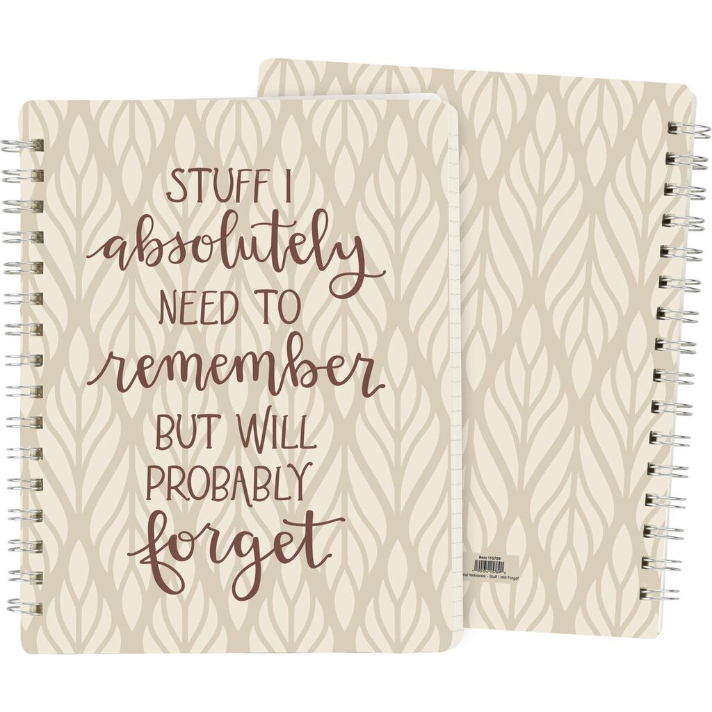 Will Forget Spiral Notebook 115789