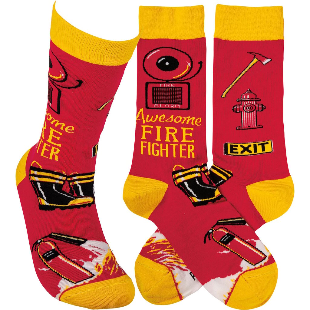 Awesome Firefighter Socks 109625