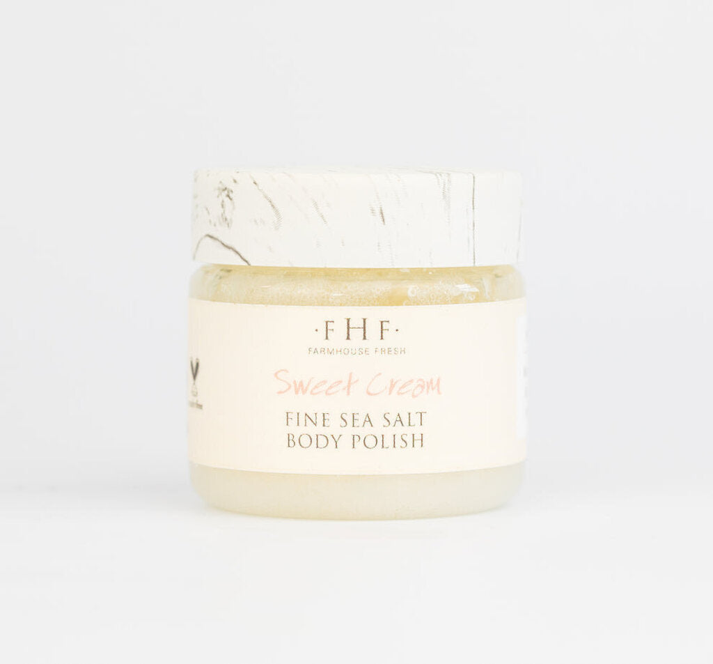 Fine Sea Salt Body Polish Sweet Cream 1 oz