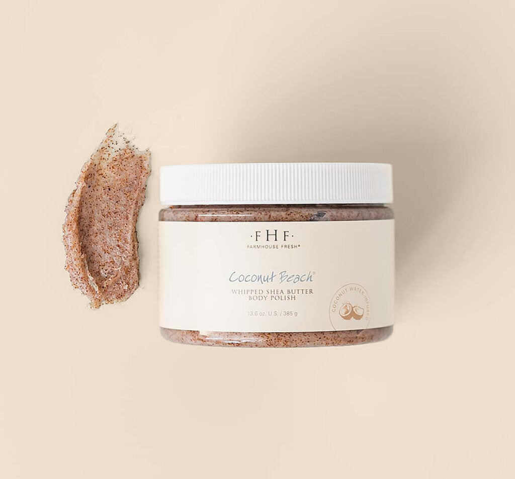 COCONUT BEACH Whipped Shea Butter Body Polish 13.6 oz