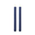 DARK BLUE Spiral LED Timer Taper Candle 19642C-BLDK Set of 2 9.75"