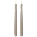 TAUPE Drip LED 11.5" Timer Taper Candle 19642B-TP