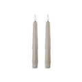 TAUPE Spiral LED Taper Timer Candle 9.75" 19642E-TP Set/2