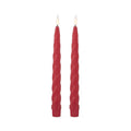 RED Spiral LED Taper Timer Candle 9.75" 19642E-RD Set of 2