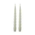 CREAM Spiral LED Taper Timer Candle 9.75" 19642E-CR Set/2